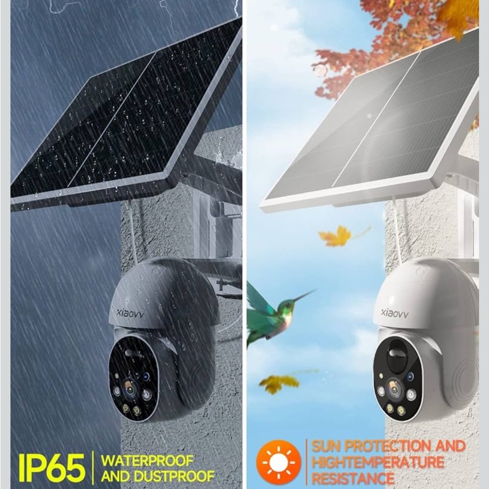 Solar-Powered Outdoor Security Camera with Solar Panel - Picture 4 of 8